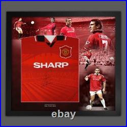 Deluxe Framed 1996 Manchester United Shirt Signed By Eric Cantona £349