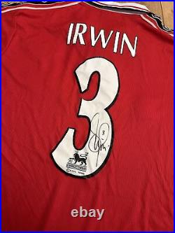 Denis Irwin Signed 1999 Man Utd Manchester United Shirt Legend