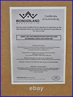 Denis Law Signed Framed Manchester United Shirt 1963 Coa Autograph