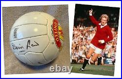 Denis Law Signed Manchester United Leather Football