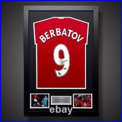 Dimitar Berbatov Hand Signed And Framed Manchester United Football Shirt £299 Dimitar Berbatov Hand Signed And Framed Manchester United Football Shirt £299