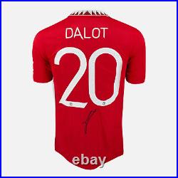 Diogo Dalot Signed Manchester United Shirt 2022-23 Home 20