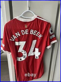 Donny Van De Beek Signed Manchester United Jersey Shirt Holland Premiership Adid