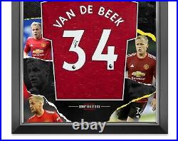 Donny van de Beek Signed & FRAMED Manchester United Shirt AFTAL COA