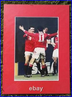 ERIC CANTONA & RYAN GIGGS SIGNED PHOTO 16x12 IN MOUNT MANCHESTER UNITED COA