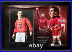 ERIC CANTONA SIGNED Manchester United photograph in picture frame with COA £125