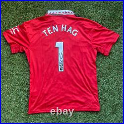 ERIK TEN HAG MANCHESTER UNITED FC SIGNED Shirt Premier League COA