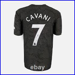 Edinson Cavani Signed Manchester United Shirt 2020-21 Away 7
