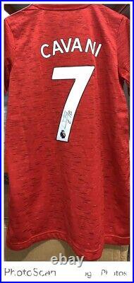 Edinson Cavani Signed Manchester United Shirt With A1 COA £150