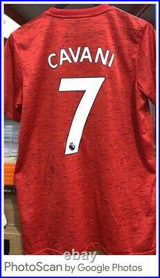 Edinson Cavani Signed Manchester United Shirt With COA £185