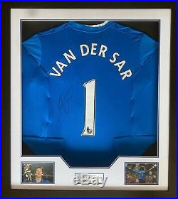 Edwin van der Sar Signed & FRAMED Manchester United Jersey AFTAL COA (WOF)