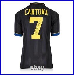Eric Cantona Back Signed Manchester United 1994-95 Away Shirt Autograph