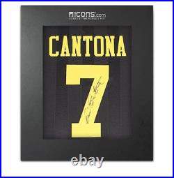 Eric Cantona Back Signed Manchester United 1994-95 Away Shirt In Deluxe Packagin