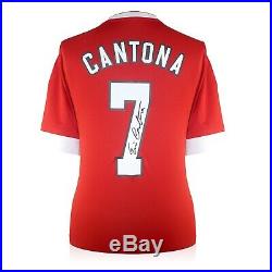 Eric Cantona Back Signed Manchester United Home Shirt In Gift Box