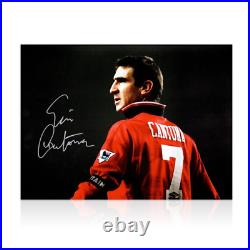 Eric Cantona Hand Signed 16 x 12 Manchester United Photograph In Deluxe Frame