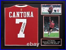 Eric Cantona Hand Signed And Framed Manchester United Shirt £495