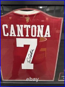 Eric Cantona Hand Signed And Framed Manchester United Shirt £495