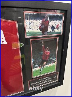 Eric Cantona Hand Signed And Framed Manchester United Shirt £495