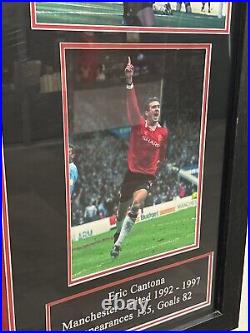 Eric Cantona Hand Signed And Framed Manchester United Shirt £495