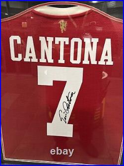 Eric Cantona Hand Signed And Framed Manchester United Shirt £495