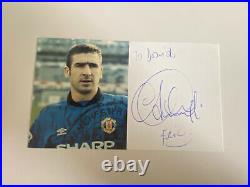 Eric Cantona Hand Signed Autograph Manchester United Club Card