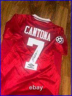 Eric Cantona Hand Signed Manchester United Home Shirt With Coa Incl jersey #7 Eric Cantona Hand Signed Manchester United Home Shirt With Coa Incl jersey #7