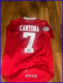 Eric Cantona Hand Signed Manchester United Home Shirt With Coa Incl jersey #7 Eric Cantona Hand Signed Manchester United Home Shirt With Coa Incl jersey #7