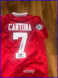 Eric Cantona Hand Signed Manchester United Home Shirt With Coa Incl jersey #7 Eric Cantona Hand Signed Manchester United Home Shirt With Coa Incl jersey #7