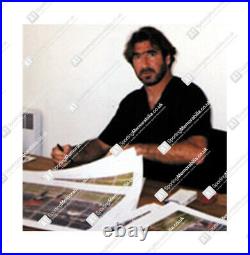 Eric Cantona Hand Signed Manchester United Photo Back Of The Net Autograph