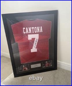 Eric Cantona Manchester United Framed shirt jersey & Signature no COA