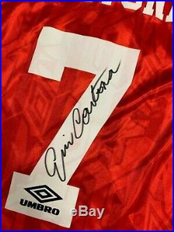 Eric Cantona Manchester United Hand Signed Football Soccer Jersey Ronaldo Messi