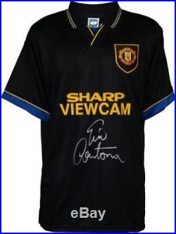 Eric Cantona Manchester United Signed Black Jersey ICONS Fanatics