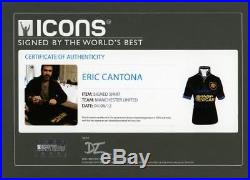 Eric Cantona Manchester United Signed Black Jersey ICONS Fanatics