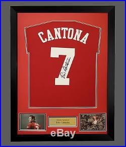 Eric Cantona Manchester United Signed Football Shirt In A Framed Presentation