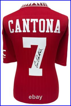 Eric Cantona Manchester United Signed Football Shirt With Proof Coa