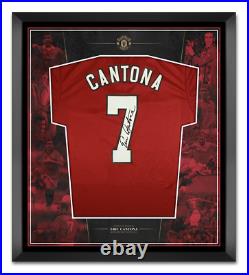 Eric Cantona SIGNED & FRAMED Manchester United F. C Shirt WITH PROOF AFTAL COA