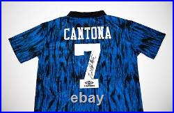 Eric Cantona SIGNED Manchester United F. C Shirt Rare AFTAL COA