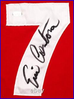 Eric Cantona Signed Autographed Manchester United Custom Red Jersey PSA