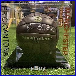 Eric Cantona Signed Football Manchester United KING Legend Display Case COA