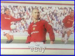 Eric Cantona Signed Framed Ltd Edition Manchester United Display +official Coa