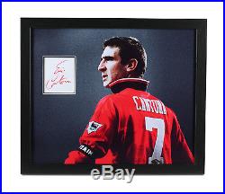 Eric Cantona Signed Large Photo Framed Manchester United Autograph Memorabilia