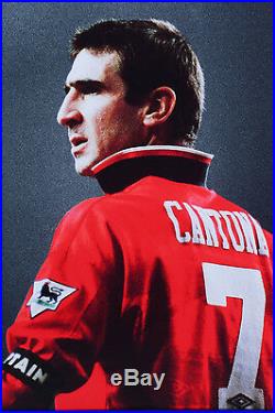 Eric Cantona Signed Large Photo Framed Manchester United Autograph Memorabilia