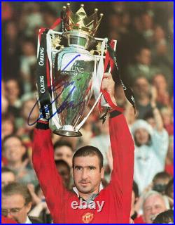 Eric Cantona Signed Manchester United 10x8 Champions Photo