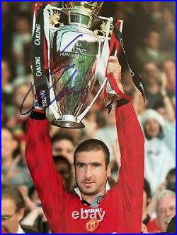 Eric Cantona Signed Manchester United 10x8 Champions Photo