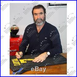 Eric Cantona Signed Manchester United 1994 Black Away Shirt Framed