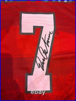 Eric Cantona Signed Manchester United 1996 Home Football Shirt. Damaged B