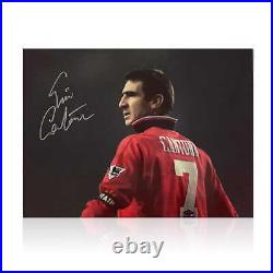 Eric Cantona Signed Manchester United Football Photo