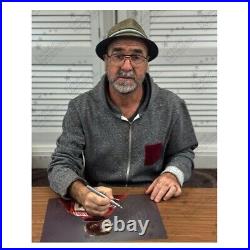 Eric Cantona Signed Manchester United Football Photo Le King. Framed