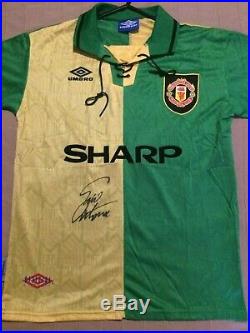 Eric Cantona Signed Manchester United Man Utd Retro Newton Heath Shirt