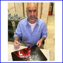 Eric Cantona Signed Manchester United Photo. Framed